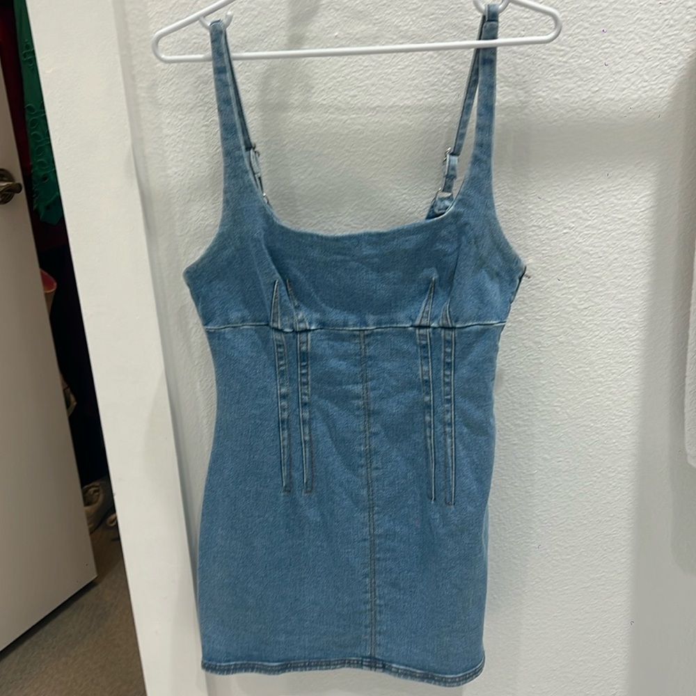 Denim mini dress